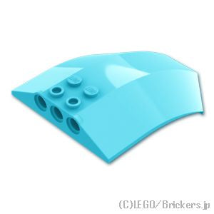 LEGO® パーツ 6258445 ウインドスクリーン 8 x 6 x 2 - カーブ スロープ：[Md,Azure / ミディアムアズール] x224-156 