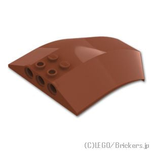 LEGO® パーツ 4505844/6258195 ウインドスクリーン 8 x 6 x 2 - カーブ スロープ：[Reddish Brown / ブラウン] x224-192 