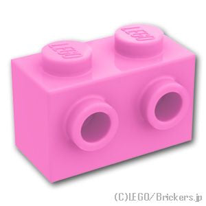 ブロック 1 x 2 - 1面スタッド：[Bright Pink / ブライトピンク]