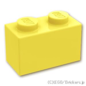 ブロック 1 x 2 - 1面スタッド：[Bt,Lt Yellow / ブライトライトイエロー]