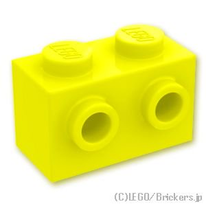 ブロック 1 x 2 - 1面スタッド：[Neon Yellow / ネオンイエロー]