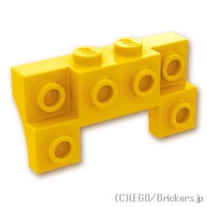 ブロック 2 x 4 / 1 x 4 - サイドアーチ：[Yellow / イエロー]