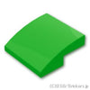 カーブスロープ - 2 x 2 x 2/3：[Bt,Green / ブライトグリーン]