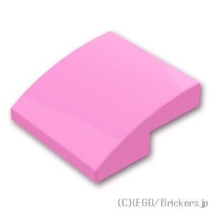 カーブスロープ - 2 x 2 x 2/3：[Bright Pink / ブライトピンク]