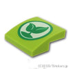 カーブスロープ 2 x 2 x 2/3 - 緑の葉：[Lime / ライム]
