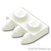 プレート 1 x 2 - 3歯：[White / ホワイト]