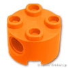 ブロック 2 x 2 - ラウンド ピンホール：[Orange / オレンジ]