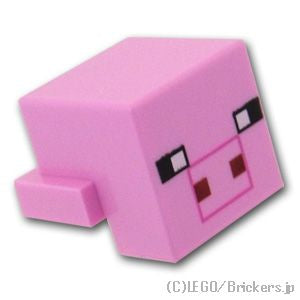 ピクセルの豚 - マインクラフト：[Bright Pink / ブライトピンク]