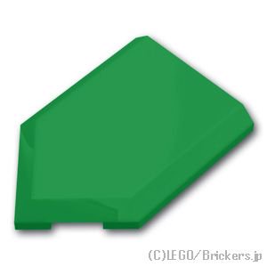 タイル 2 x 3 - 五角形：[Green / グリーン]