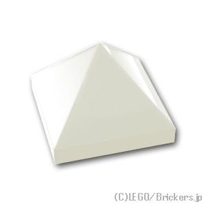 スロープ 45°ピラミッド - 1 x 1 x 2/3 ：[White / ホワイト]