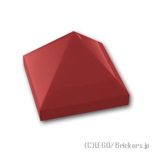 スロープ 45°ピラミッド - 1 x 1 x 2/3 ：[Dark Red / ダークレッド]