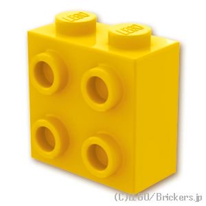 ブロック 1 x 2 x 1 2/3 1面スタッド：[Yellow / イエロー]