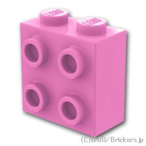 ブロック 1 x 2 x 1 2/3 1面スタッド：[Bright Pink / ブライトピンク]