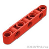 テクニック リフトアーム 1 x 7 - 垂直3穴：[Red / レッド]
