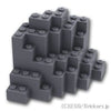 ロック パネル 8 x 8 x 6 - 岩肌 シンメトリー：[Dark Bluish Gray / ダークグレー]