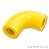 ラウンド ブロック 1 x 1 - エルボー 90°軸穴：[Yellow / イエロー]