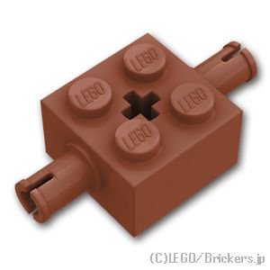 ホイール ホルダー - ブロック 2 x 2：[Reddish Brown / ブラウン]