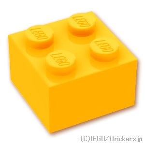 ブロック 2 x 2：[Bt,Lt Orange / ブライトライトオレンジ]