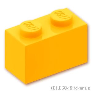 ブロック 1 x 2：[Bt,Lt Orange / ブライトライトオレンジ]