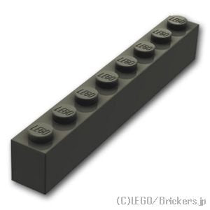 ブロック 1 x 8：[Black / ブラック]