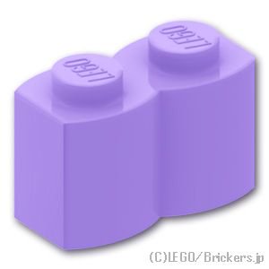 ブロック 1 x 2 - 丸太：[Lavender / ラベンダー]