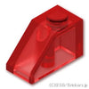 スロープ 45°- 2 x 1：[Tr,Red / トランスレッド]