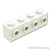 ブロック 1 x 4 - サイドスタッド：[White / ホワイト]