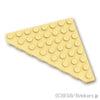 ウェッジ プレート 8 x 8 - コーナーカット：[Tan / タン]