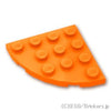 コーナー ラウンド プレート 4 x 4：[Orange / オレンジ]