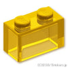 ブロック 1 x 2 - ボトムチューブ無し：[Tr,Yellow / トランスイエロー]