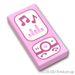 タイル 1 x 2 - 携帯電話/ミュージックプレーヤー：[Bright Pink / ブライトピンク]