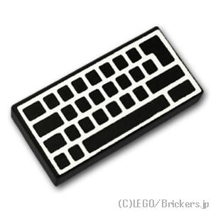 タイル 1 x 2 - シンプルキーボード：[Black / ブラック]