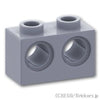 テクニック ブロック 1 x 2 - 2ホール：[Light Bluish Gray / グレー]