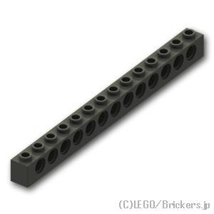 テクニック ブロック 1 x 14 - ピン穴13：[Black / ブラック]