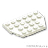 ウェッジプレート 4 x 6 - コーナーカット：[White / ホワイト]