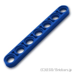 テクニック リフトアーム 1 x 7 - 薄型：[Blue / ブルー]