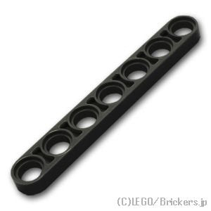 テクニック リフトアーム 1 x 7 - 薄型：[Black / ブラック]