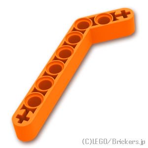 テクニック リフトアーム 1 x 9 - ベント(7 - 3)：[Orange / オレンジ]