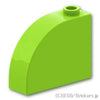 カーブ スロープ 1 x 3 x 2 - ホロースタッド：[Lime / ライム]