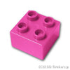 デュプロ ブロック 2 x 2：[Dark Pink / ダークピンク]