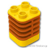 デュプロ ブロック 2 x 2 x 2 ダークオレンジフレキシブルジョイント：[Yellow / イエロー]