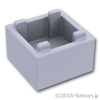 コンテナ ボックス - 2 x 2 x 1：[Light Bluish Gray / グレー]