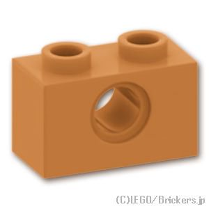 テクニック ブロック 1 x 2 - ピン穴1：[Md,Nougat / ミディアムヌガー]