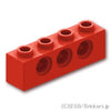 テクニック ブロック 1 x 4 - 穴3：[Red / レッド]