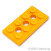 テクニック プレート 2 x 4 - 3穴：[Bt,Lt Orange / ブライトライトオレンジ]