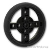 ホイール 56 x 14 軸穴 - タイヤ一体成型：[Black / ブラック]