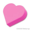 ラウンド タイル 1 x 1 - ハート：[Dark Pink / ダークピンク]