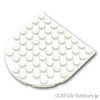 プレート 8 x 8 - ハーフラウンド：[White / ホワイト]