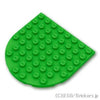 プレート 8 x 8 - ハーフラウンド：[Bt,Green / ブライトグリーン]