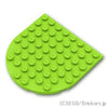 プレート 8 x 8 - ハーフラウンド：[Lime / ライム]